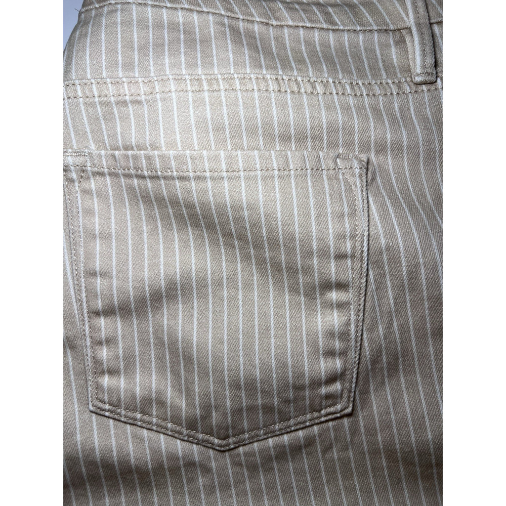 FRAME (30) Le Crop Mini Boot Jeans-Sand-Multi Pinstripe STRETCH-Coastal-Preppy - Picture 8 of 12
